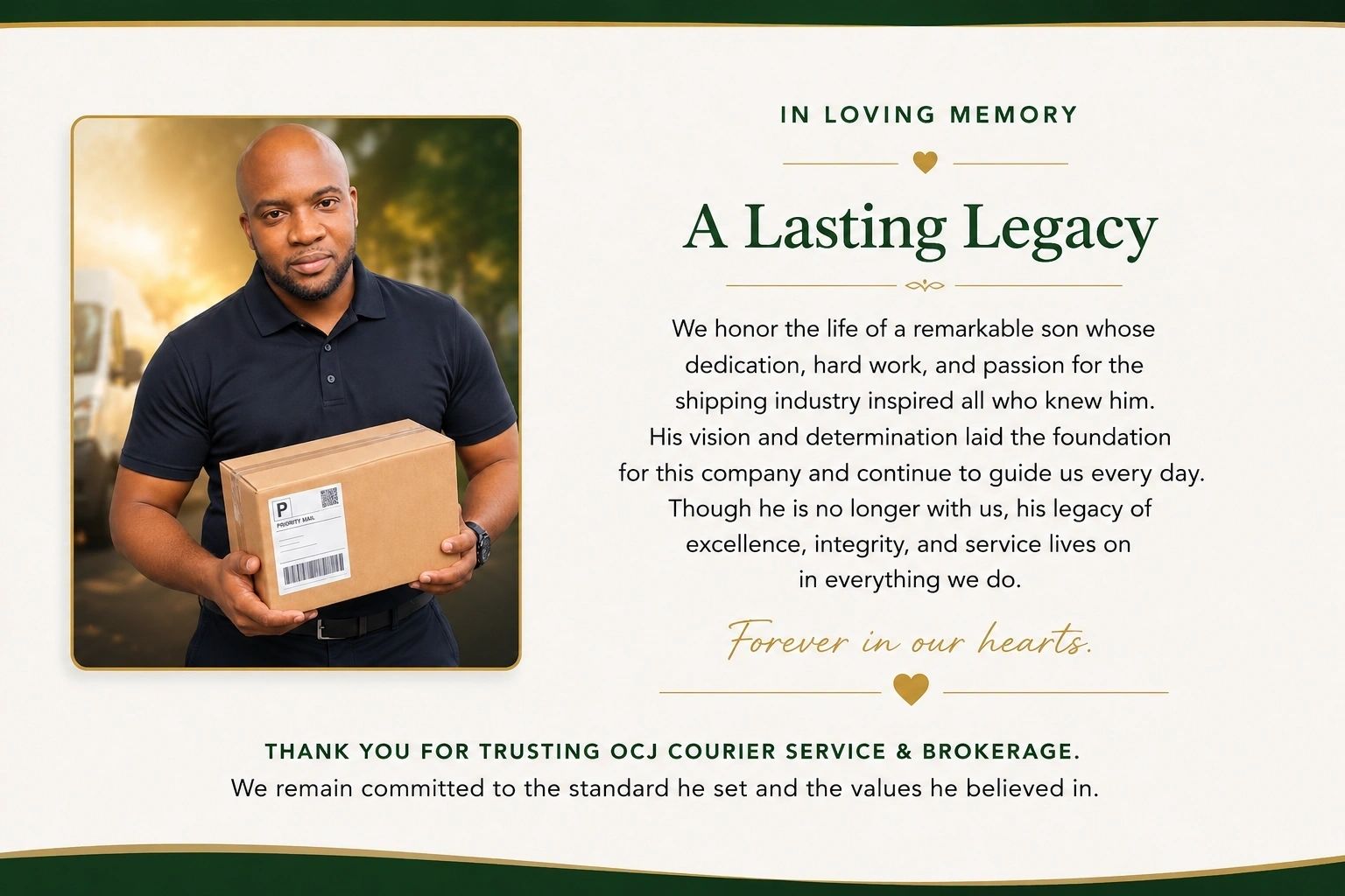 In Loving Memory — A Lasting Legacy